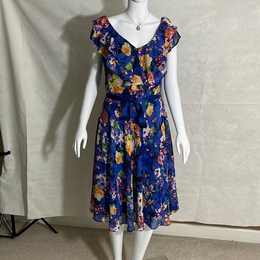 Floral midi length dress